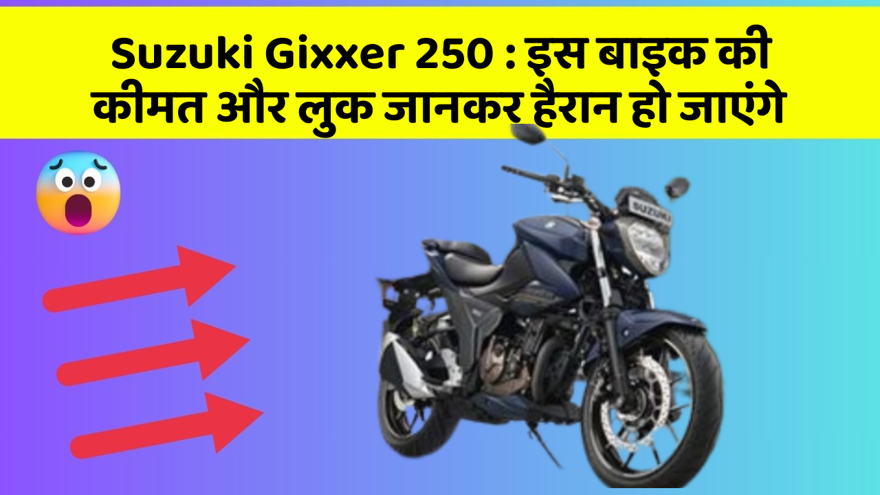 Suzuki Gixxer 250: इस बाइक की कीमत और लुक जानकर हैरान हो जाएंगे